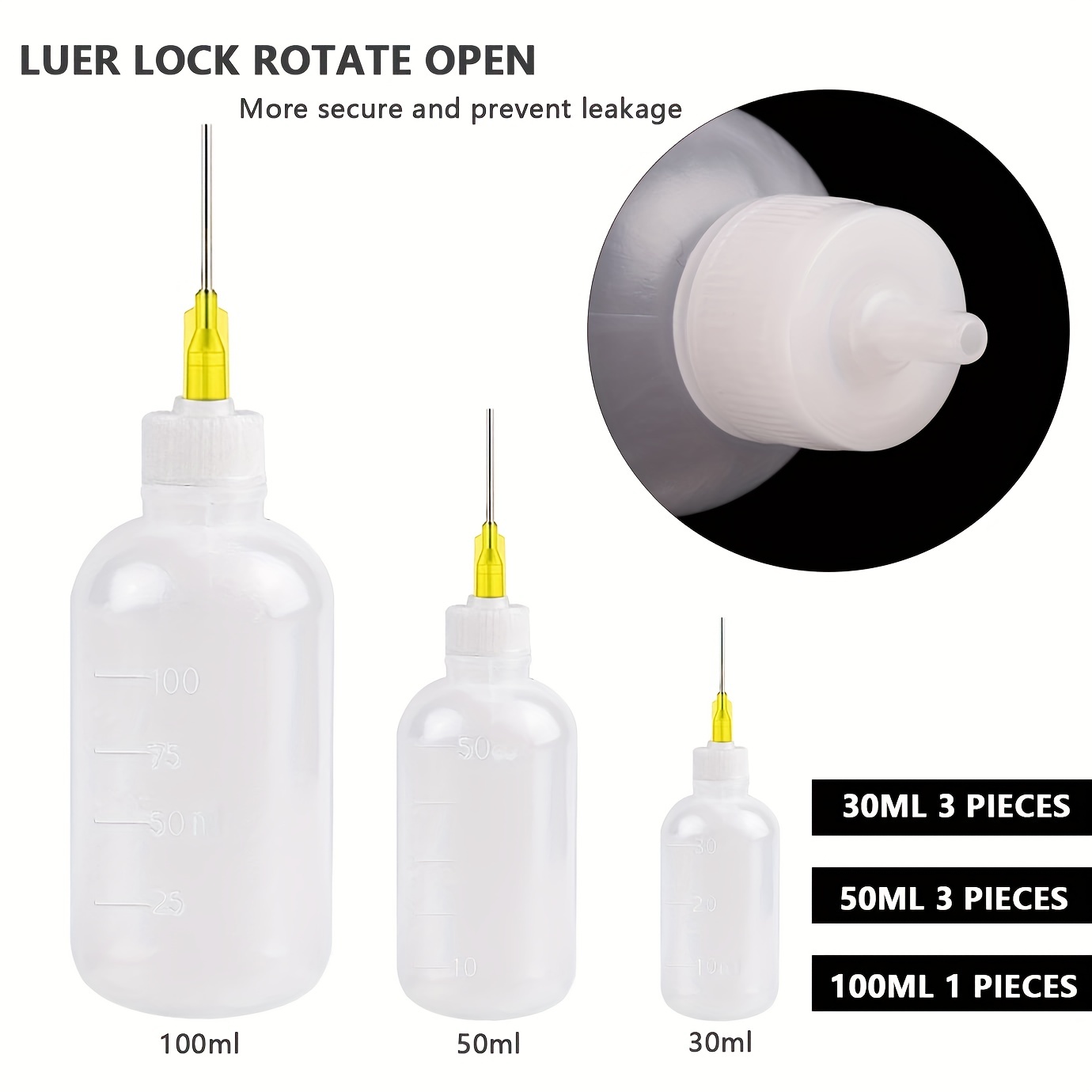 10 Pcs Needles Squeeze Bottle Applicator Tip Plastic Liquid Glue Bottles  Major