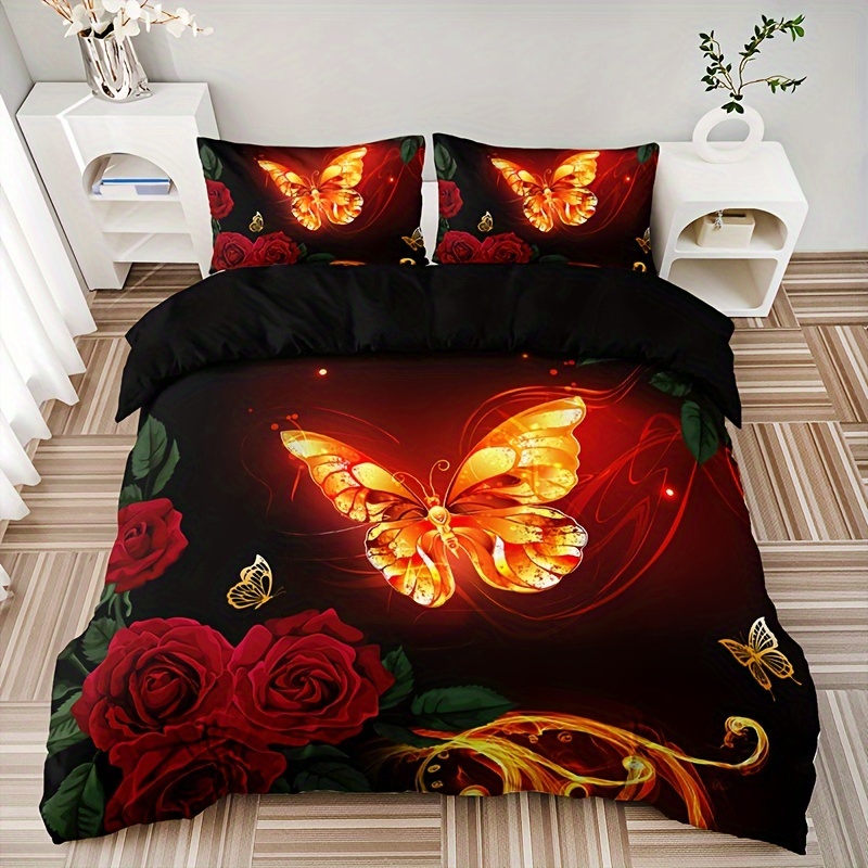 Fashion High end Rose Flow Gold Butterfly Hd Digital Temu