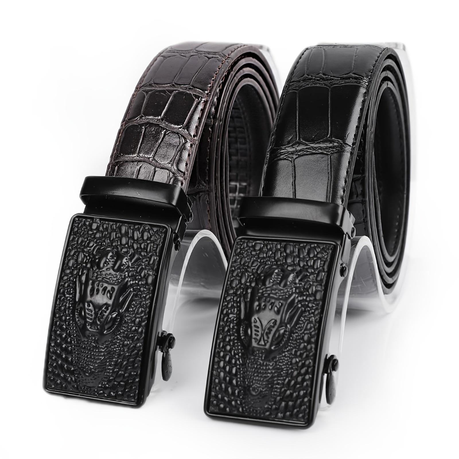 Men's Business Belt with Automatic Buckle