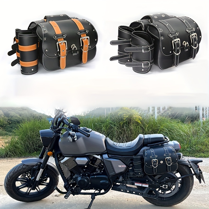 DLLL Bolsas de moto para equipaje, moto, bicicleta, deportes,  impermeable, bolsa de transporte trasera, bolsa de almacenamiento, sillín  de piel, para herramientas de moto : Automotriz