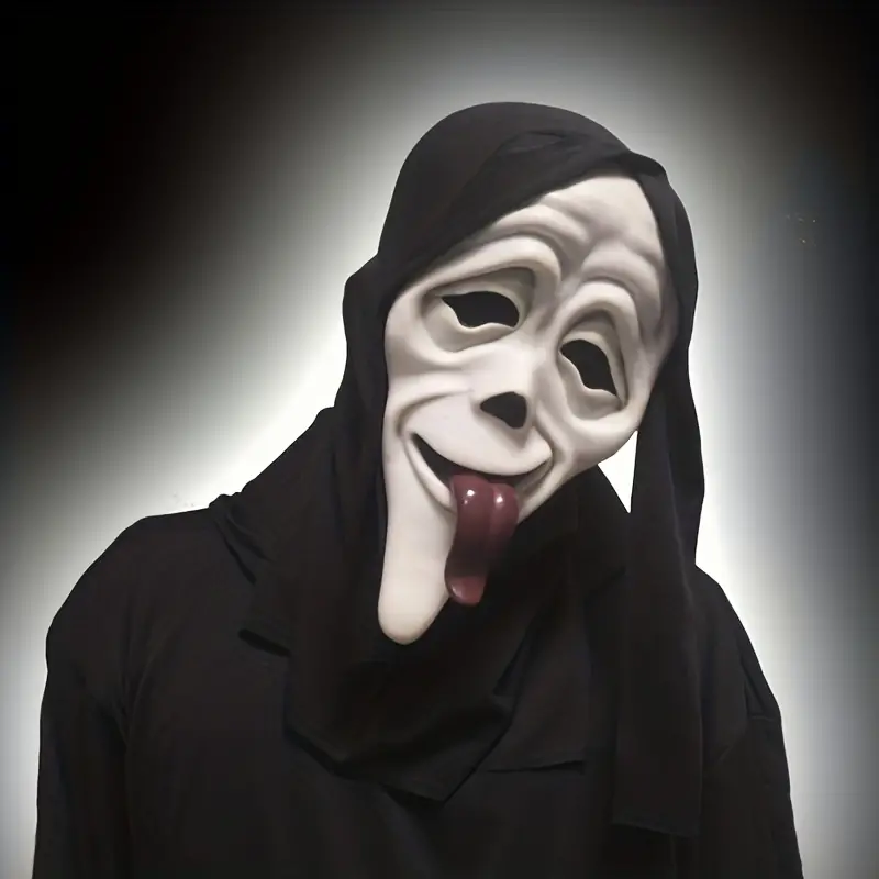 Men's Funny Halloween Party Cosplay Ghost Mask, Scary Face Mask