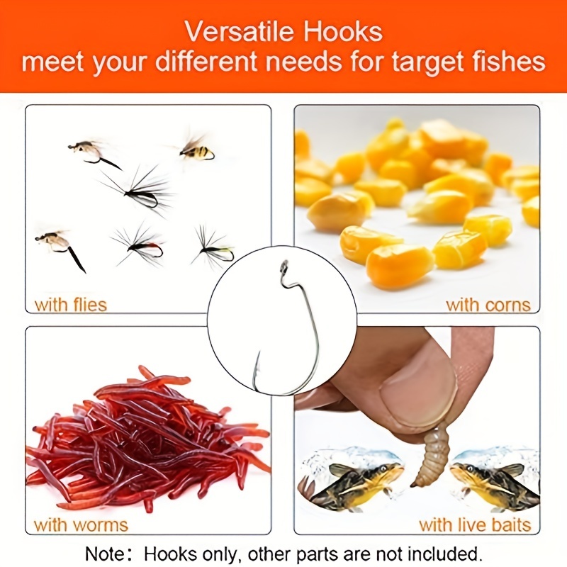 B u Soft Worm Hooks High Carbon Steel Fishhooks Effective - Temu