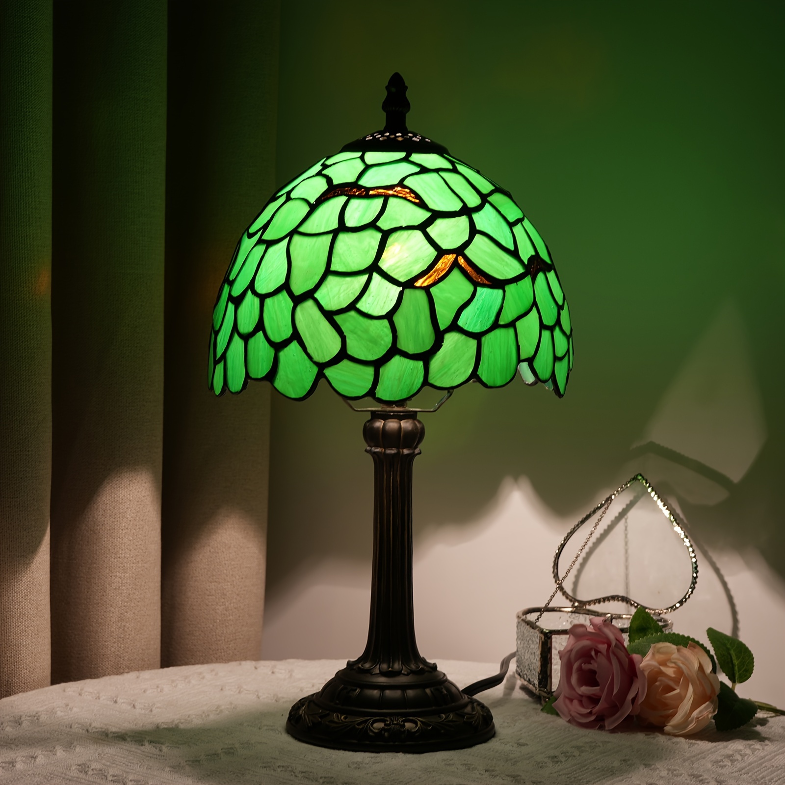 Piano Lamp, Library Lamp, Piano Light, Stained Glass Lamp, Table Lamp,  Office Lamp, Office Decor, Table Decor, Green Lamp Shade -  Canada