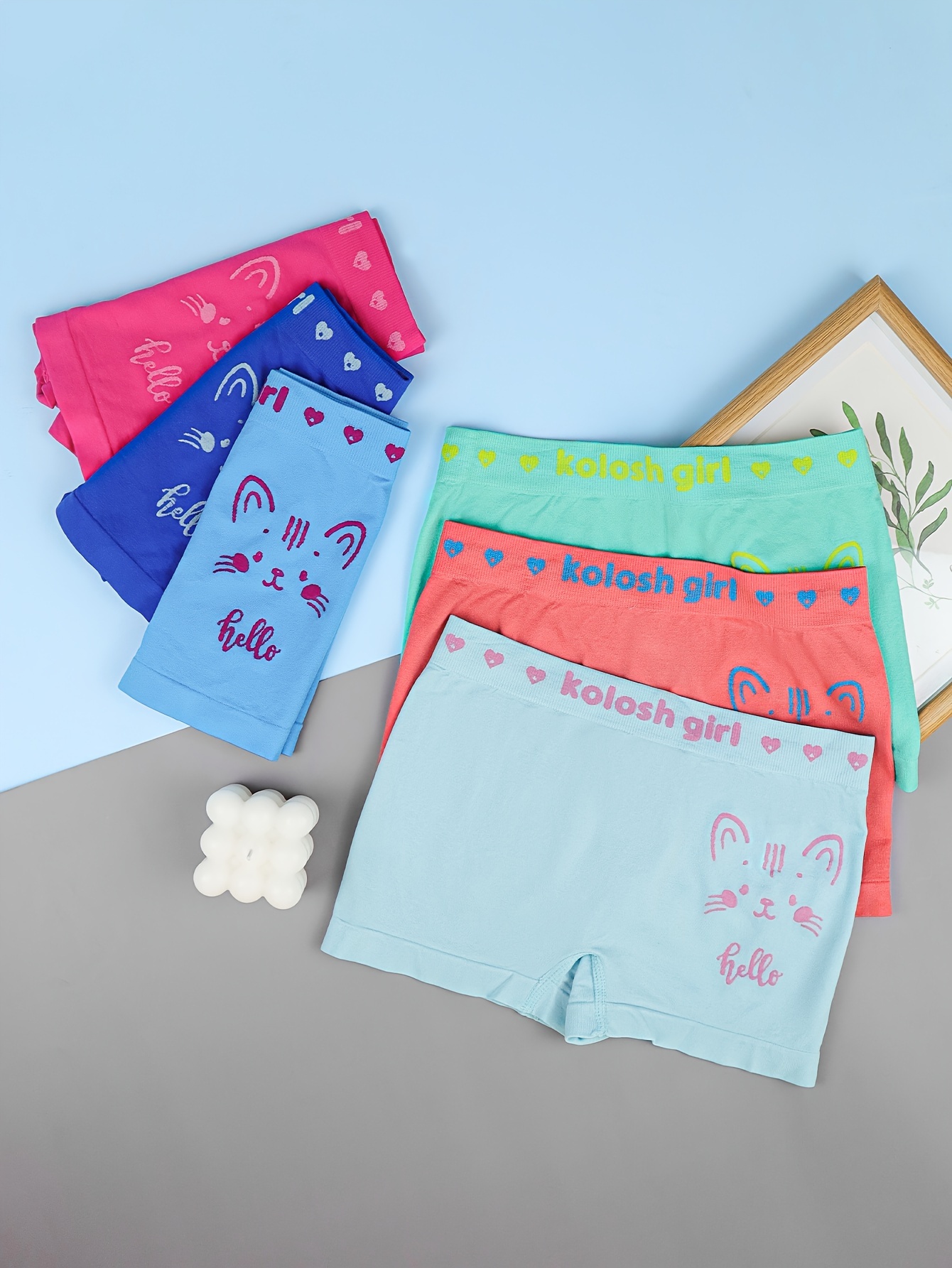Tween Girl 6pcs/Set Comfortable Underwear With Leopard Print