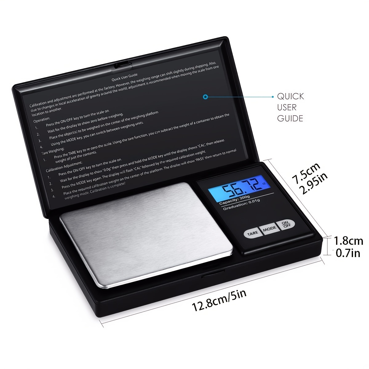 Báscula digital de cocina, báscula de joyería pequeña de 500 g/0