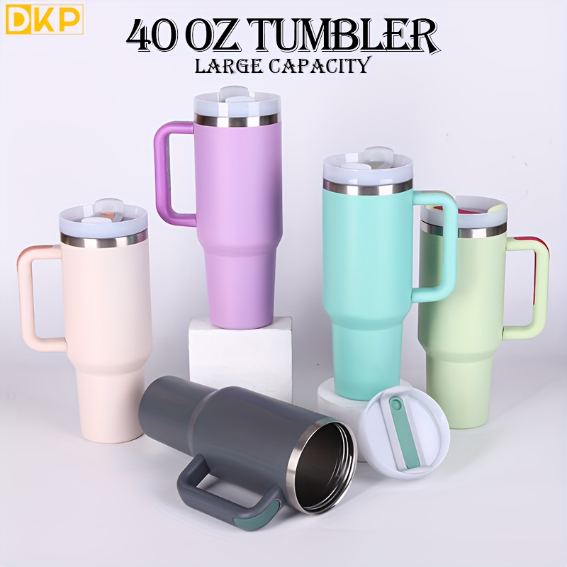 Dkp V2 40oz Tumbler Reusable Vacuum Quencher Tumbler Water Bottle With  Straw Insulated Car Cup Stainless Steel Large Capacity Vacuum Handy Cup  Portable Double Layer Cup, High-quality & Affordable