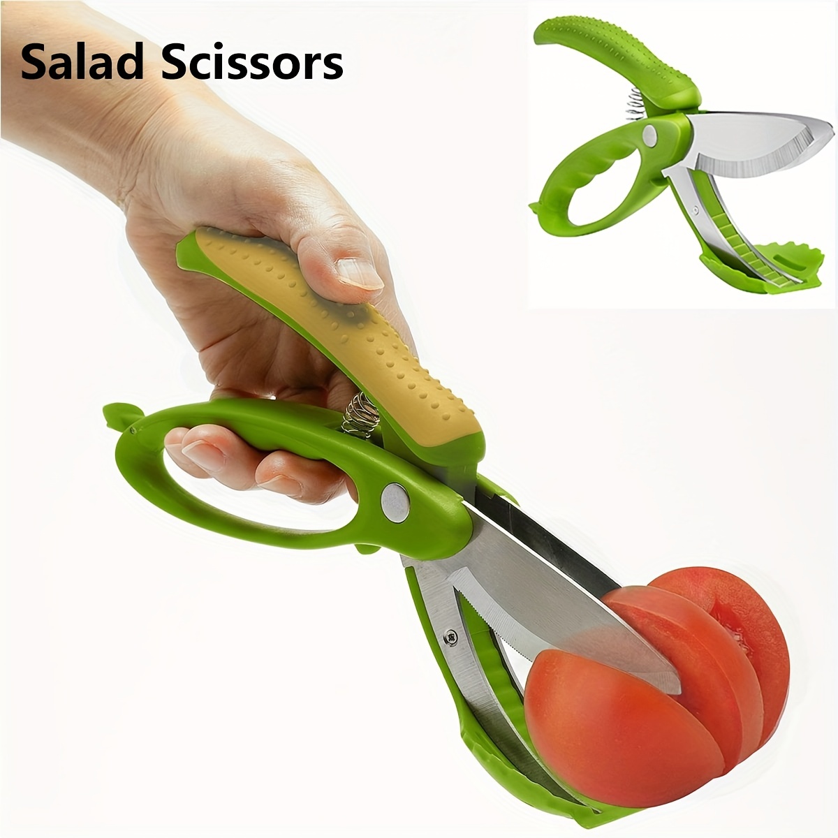Salad Scissors for Chopped Salad, Salad Cutter Chopped Salad Tong Scissors  for Salad Bowl and Cutter, Lettuce Chopper Salad Chopper Scissors