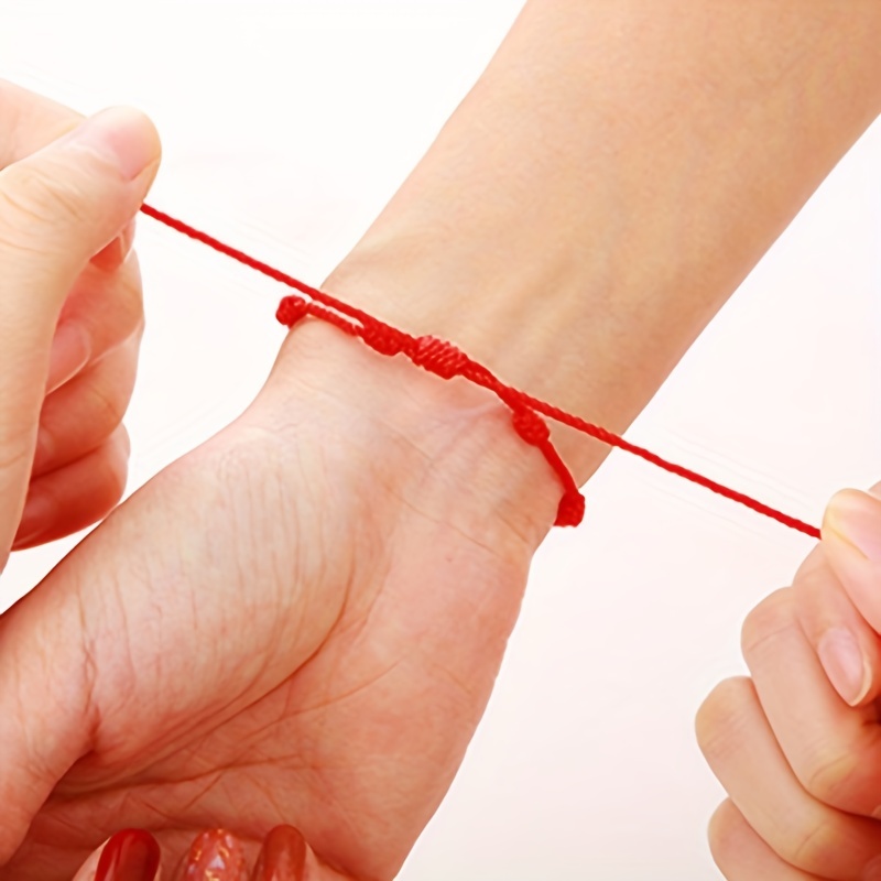 Red string bracelet , Kabbalah bracelet, woven braided adjustable bracelet  - men women st030