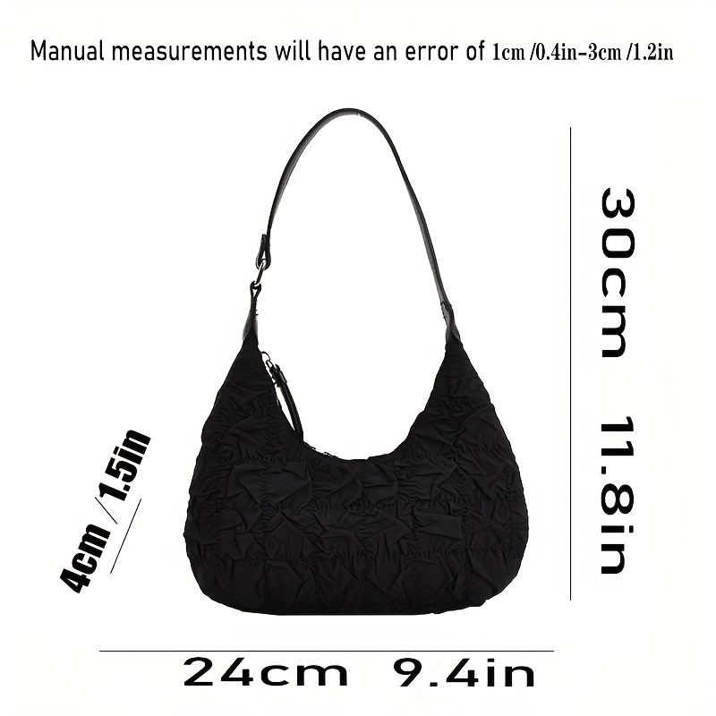 Cloud Pleated Crescent Bag Cute Ruched Shoulder Hobo Bag Womens Casual Cute Handbag  Purse, Quick & Secure Online Checkout