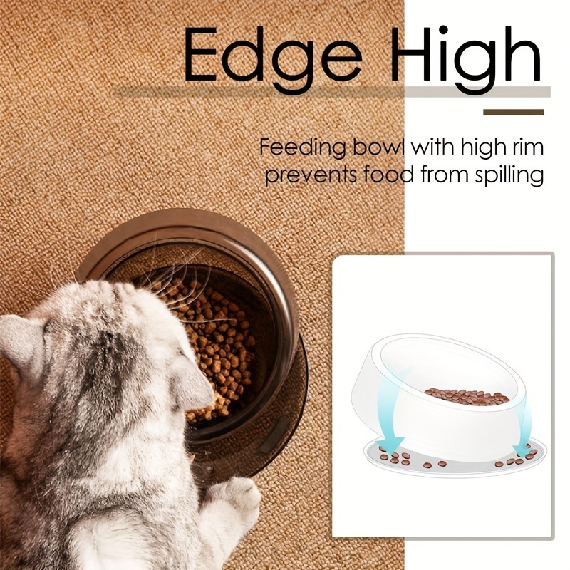 Elevated Cat Bowl, Angle Adjustable Cat Feeder Bowl For Spine Protection,  Non-slip Plastic Cat Food And Water Bowl - Temu