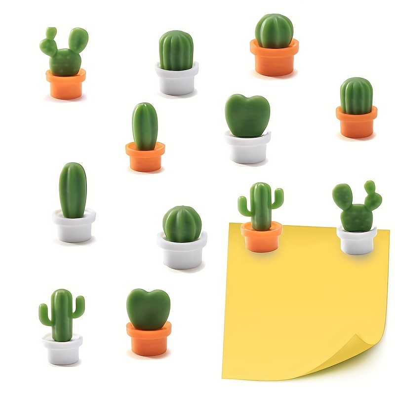 Kitchen Sticky Notes Cactus Refridgerator Magnets Succulents Message  Sticker Magnetic Cute Cartoon Magnetic Stickers 6 Pack