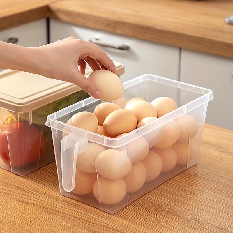 Caja De Almacenamiento De Alimentos De 1 Pieza, Contenedores De Alimentos Para  Refrigerador Con Asas, Contenedor