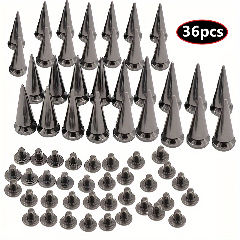 10/100Pcs Silver Cone Spikes Metal Spike Screwback Studs DIY Craft Cool  Punk Garment Decoration Clothes Shoes Bag Nail Rivets - AliExpress
