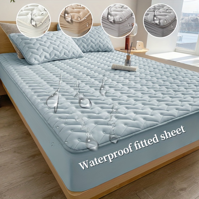  WCZDJ Protector de colchón, protector de colchón Tencel tejido  jacquard impermeable funda de cama transpirable evita que el polvo, la  caspa y el sudor invadan y protege la salud de tu