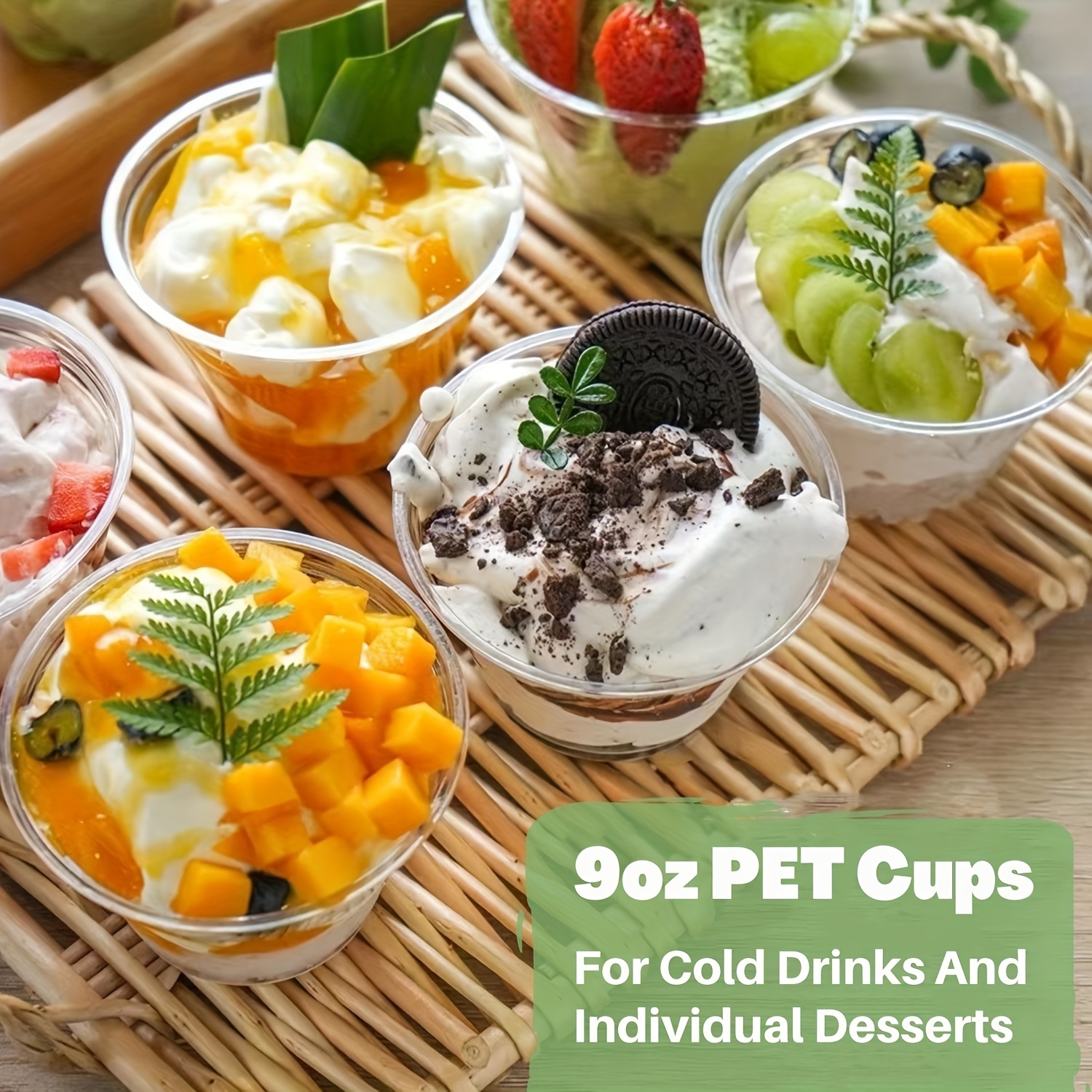 9 oz Clear PET Plastic Cups
