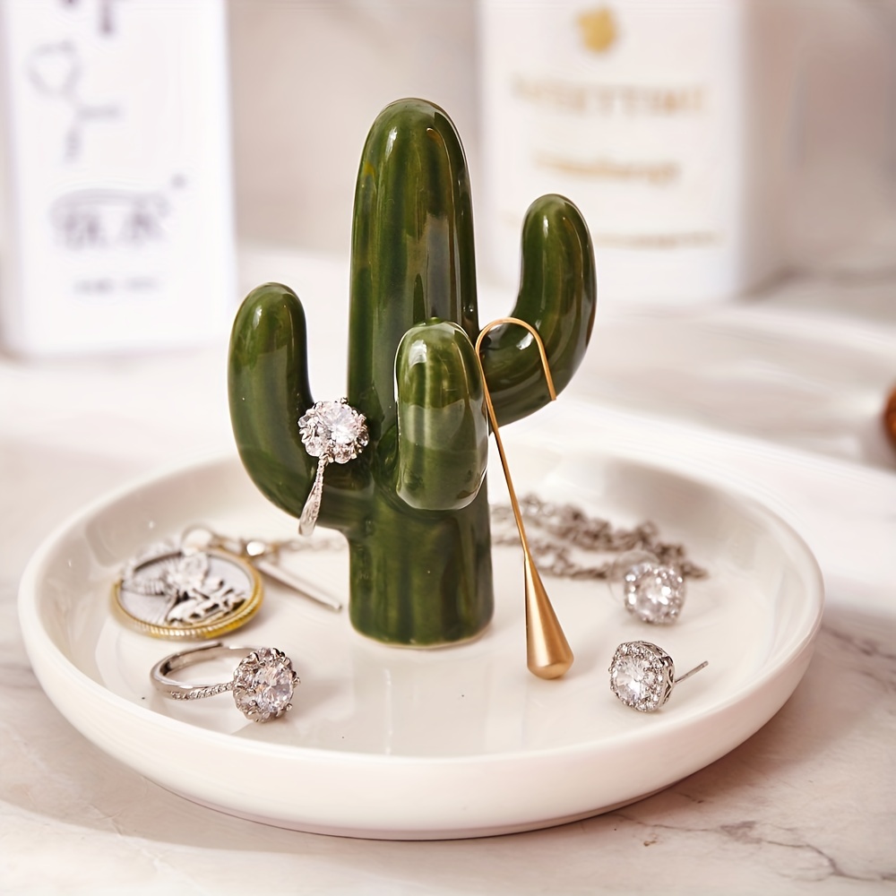 Cactus Aloe Ring Frame Jewelry Rack Bracelet Chain Display Stand