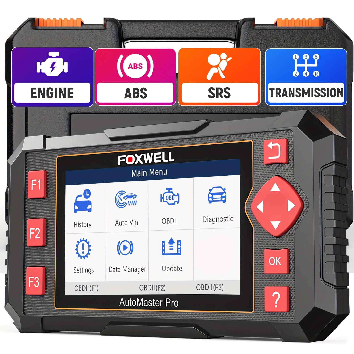 FOXWELL NT604 Elite OBD2 Scanner ABS SRS Transmission, Check Engine Code  Reader, Diagnostic Scan Tool With SRS * Scanner