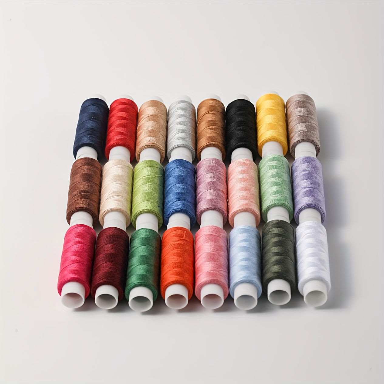 24pcs Set Mixed Colors Sewing Threads Sewing Machine Small - Temu