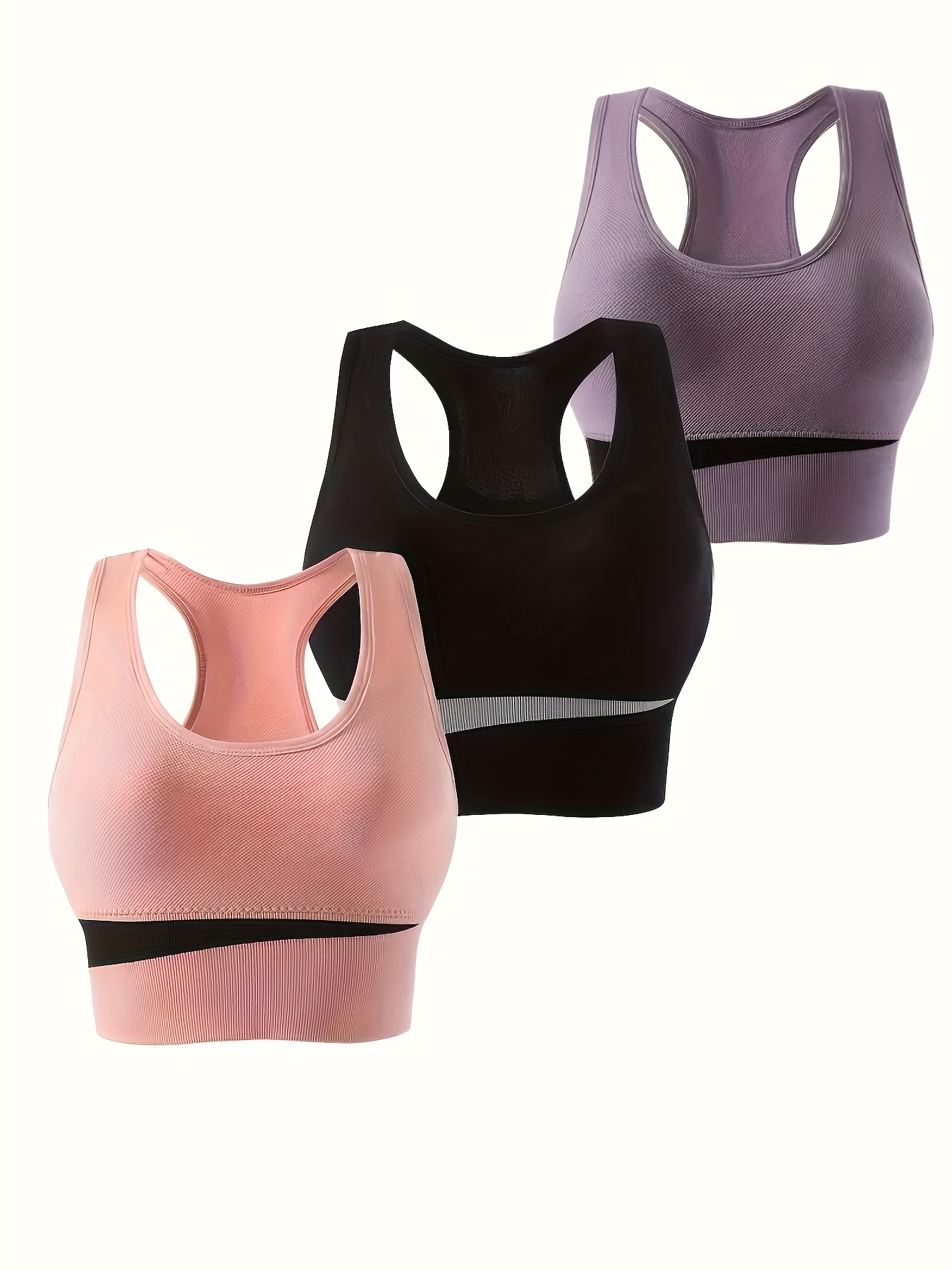 Racerback Zipper Sports Bras, Breathable & Comfort Push Up Tank Intimates  Bra, Women's Lingerie & Underwear