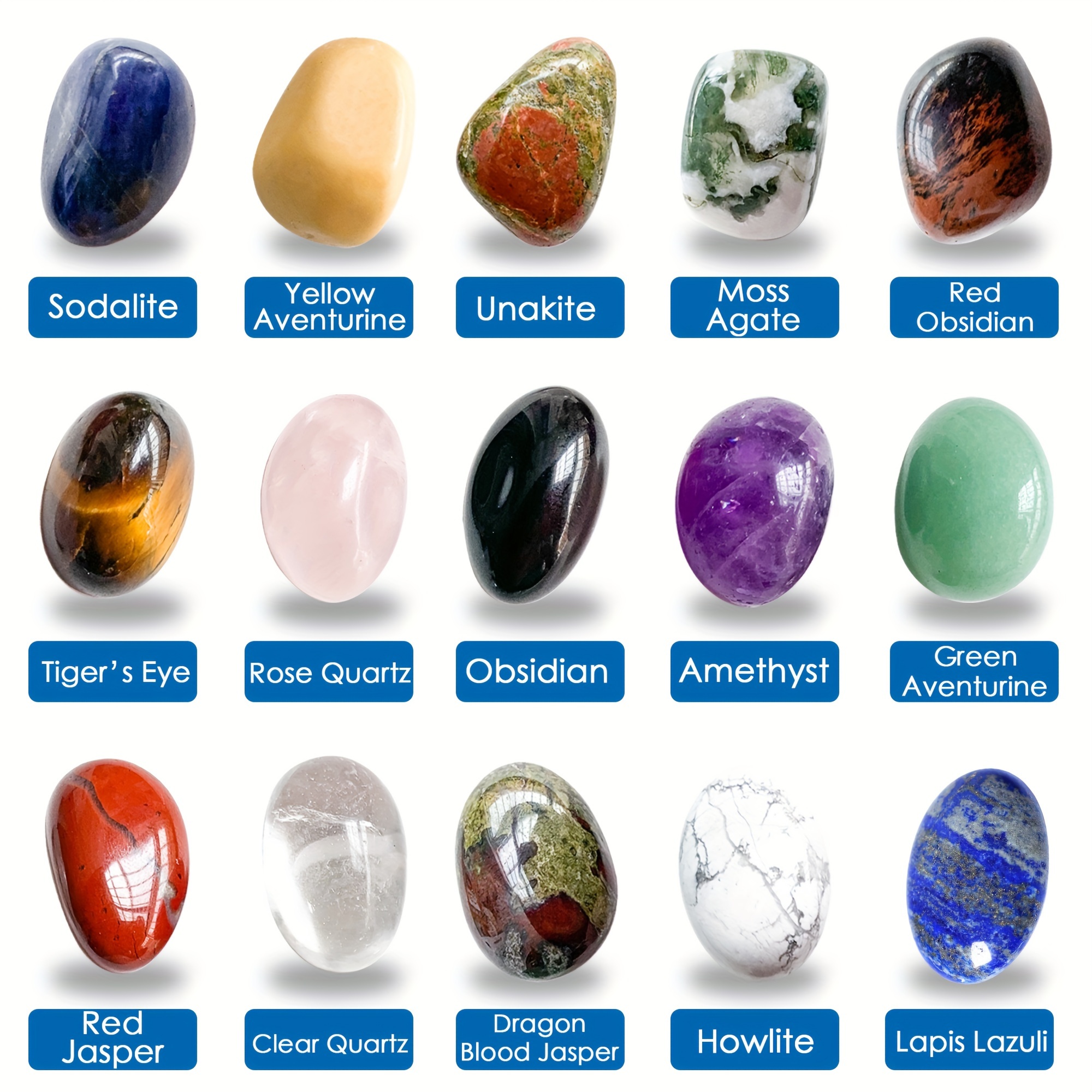 100g Natural Mixed Color Crystal Polishing Stones Large Grain Decorative  Stones for Aquariums, Fish Tanks, Jewelry Making, Garden Fountain Decor