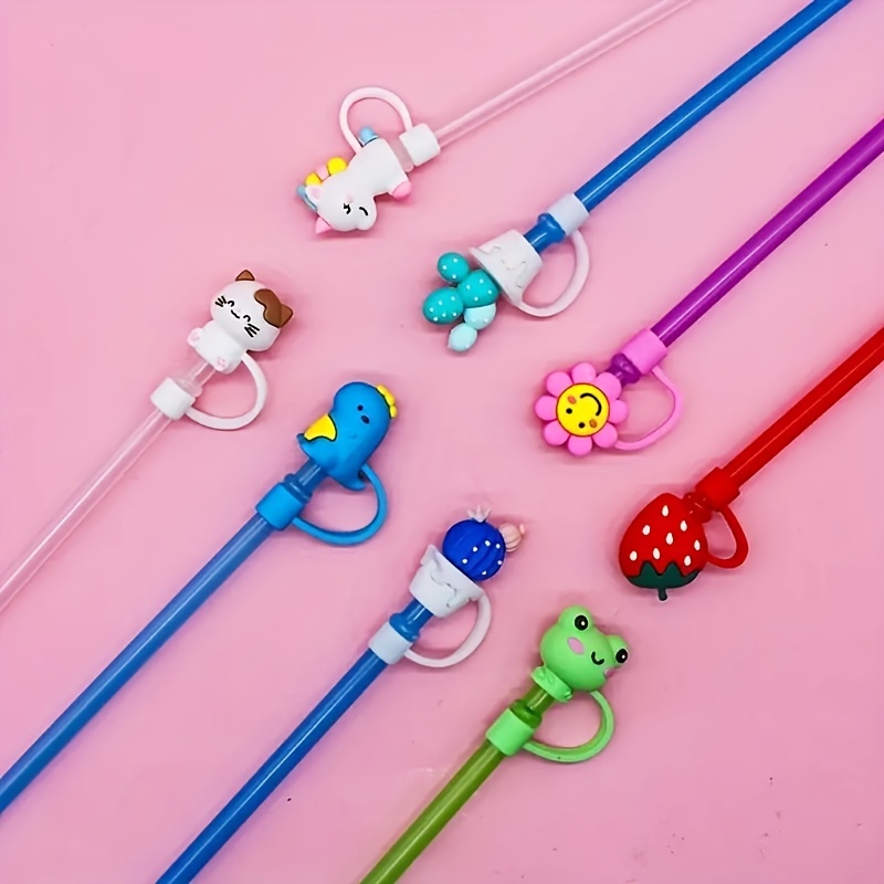 Silicone Straw Plug, Drinking Straw Cover Reusable Straw Covers