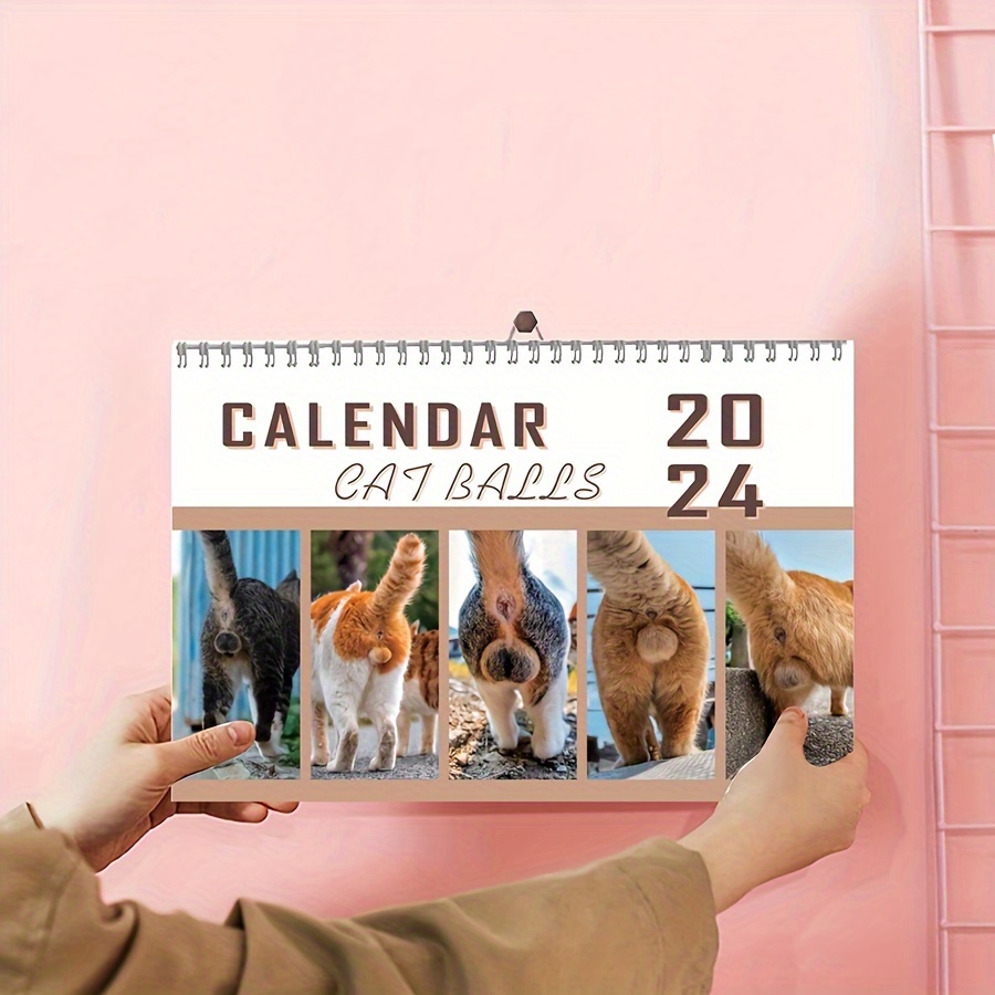 1 calendrier 2024, chiens faisant caca dans de beaux paysages, calendrier  mural de janvier 2024 à partir de décembre, art mural drôle, cadeau d'humour