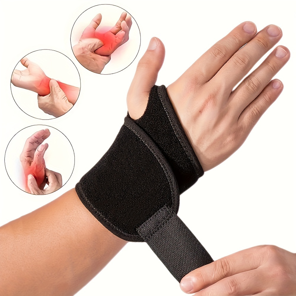 

1pc Adjustable Wrist Brace Wrap For Women & Men, Comfortable Sports Wrist Compression Strap For Work, Fitness, Weightlifting, Wrist Splint Support For Left Or Right Hand