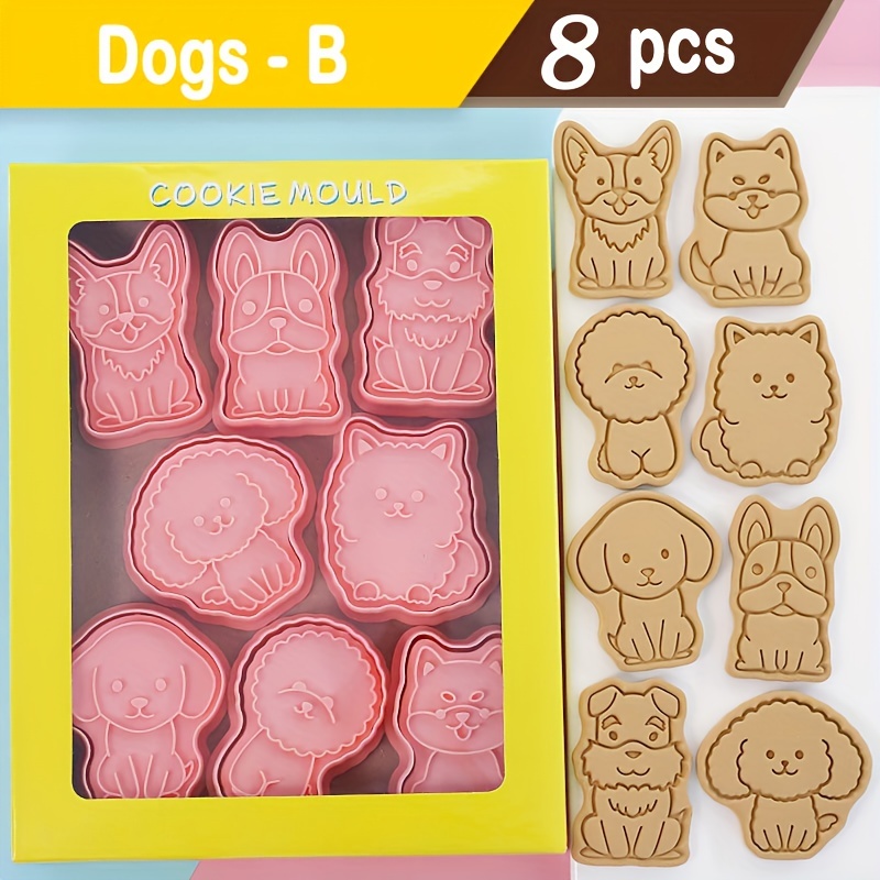 8 Uds. Cortadores Galletas Gatitos Diy Moldes Galletas Gato - Temu