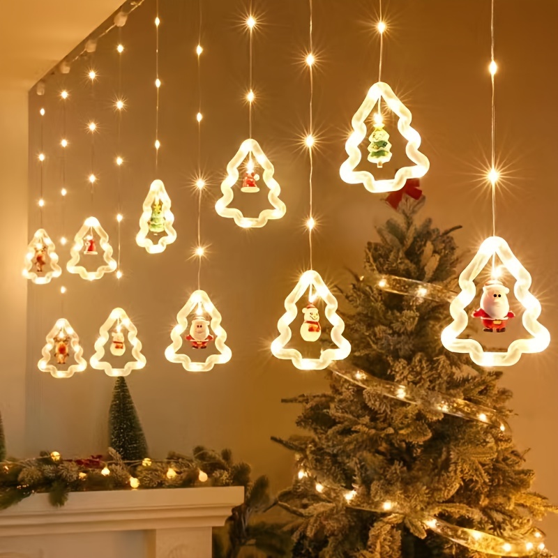 Décoration de Noël LED - décoration Lumineuse de Noël pour fenêtre