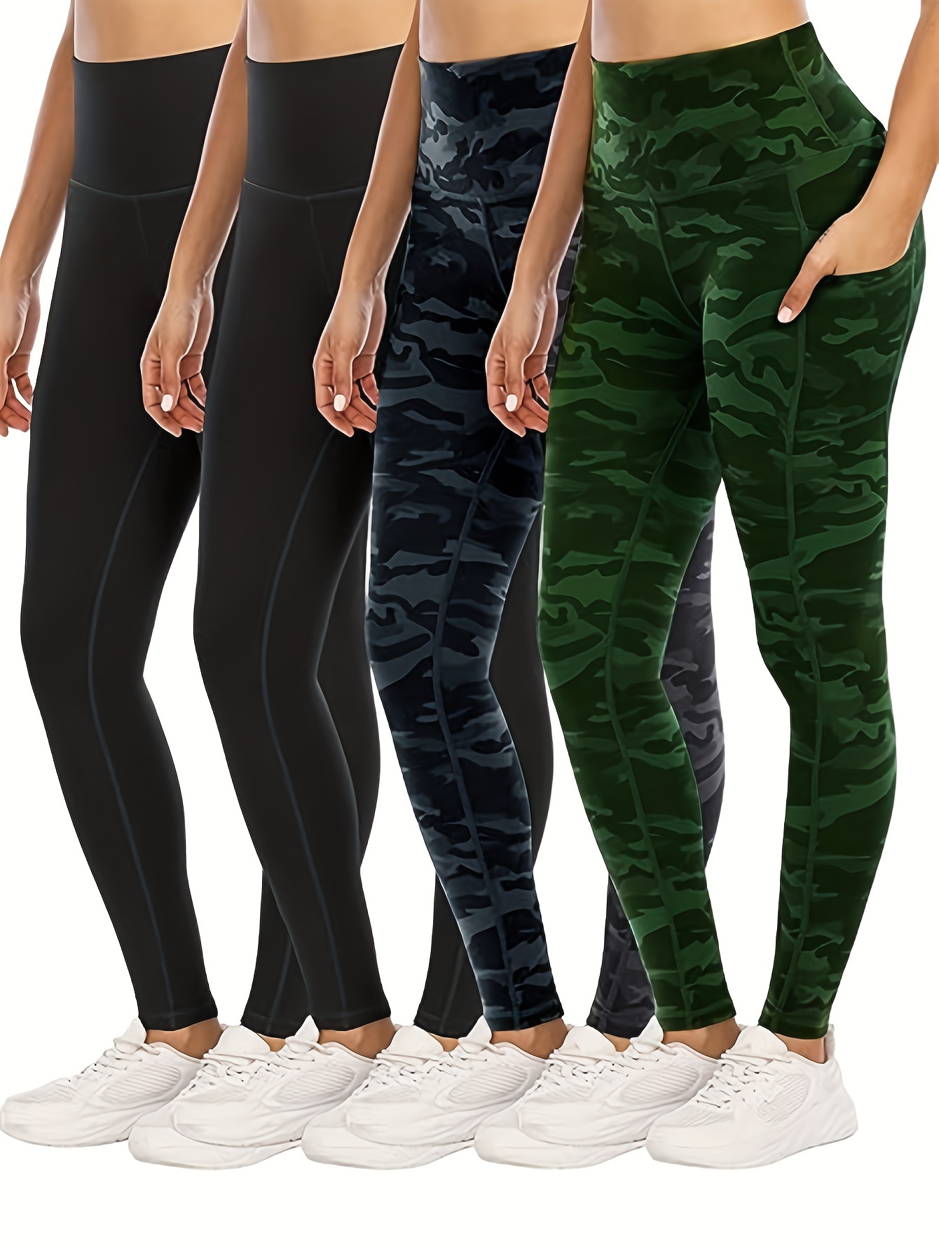 Athleta Camo Multi Color Green Leggings Size XL - 65% off