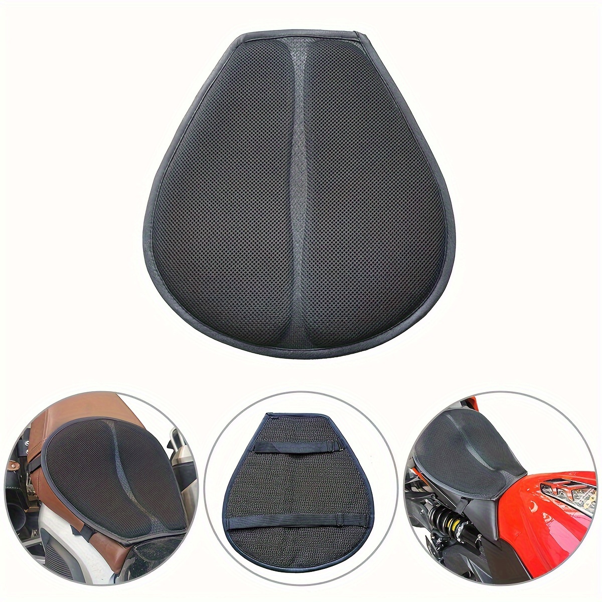 Motorcycle Seat Cushion Cover Adjustable 3d Breathable Mesh - Temu