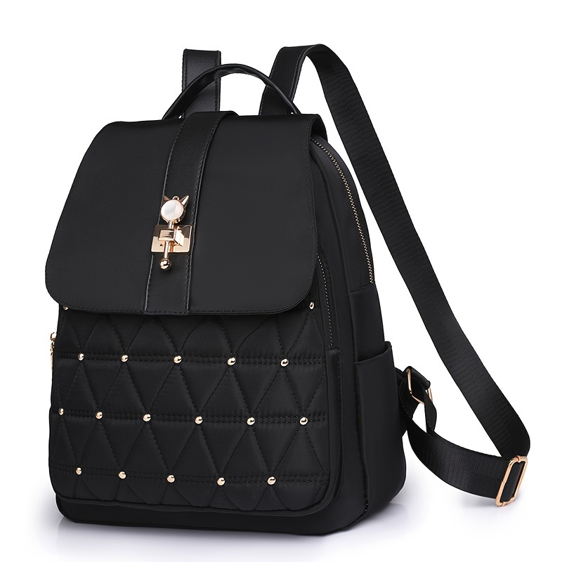 Trendy Geometric Pattern Backpack, Multi-layer Zipper Knapsack, Perfect  Daypack For Daily Use - Temu