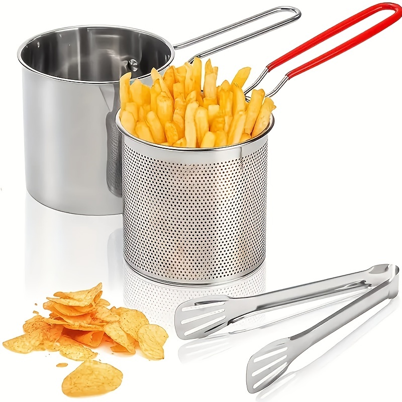 1.2L Electric Fryer Mini Deep Fryer Household Small Round French