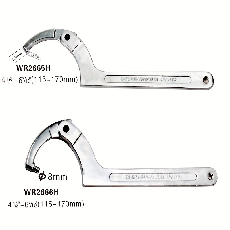 Multi Function Adjustable Hook Round Nut Spanner Wrench 3 4 - Temu Canada