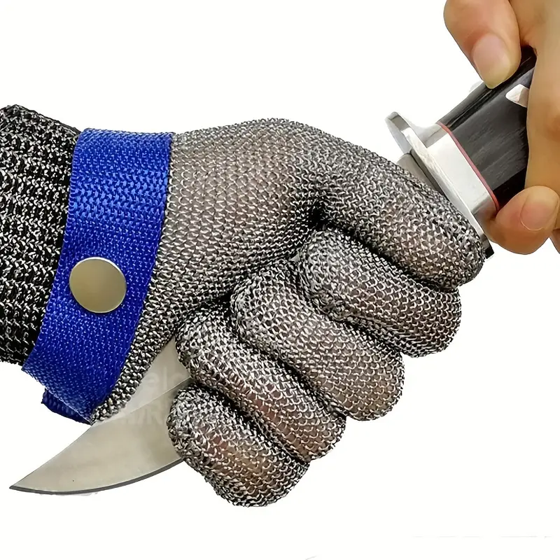LV9 Safety Stainless Steel Mesh Gloves Anti Knife Cut Chain Mail Work Gloves