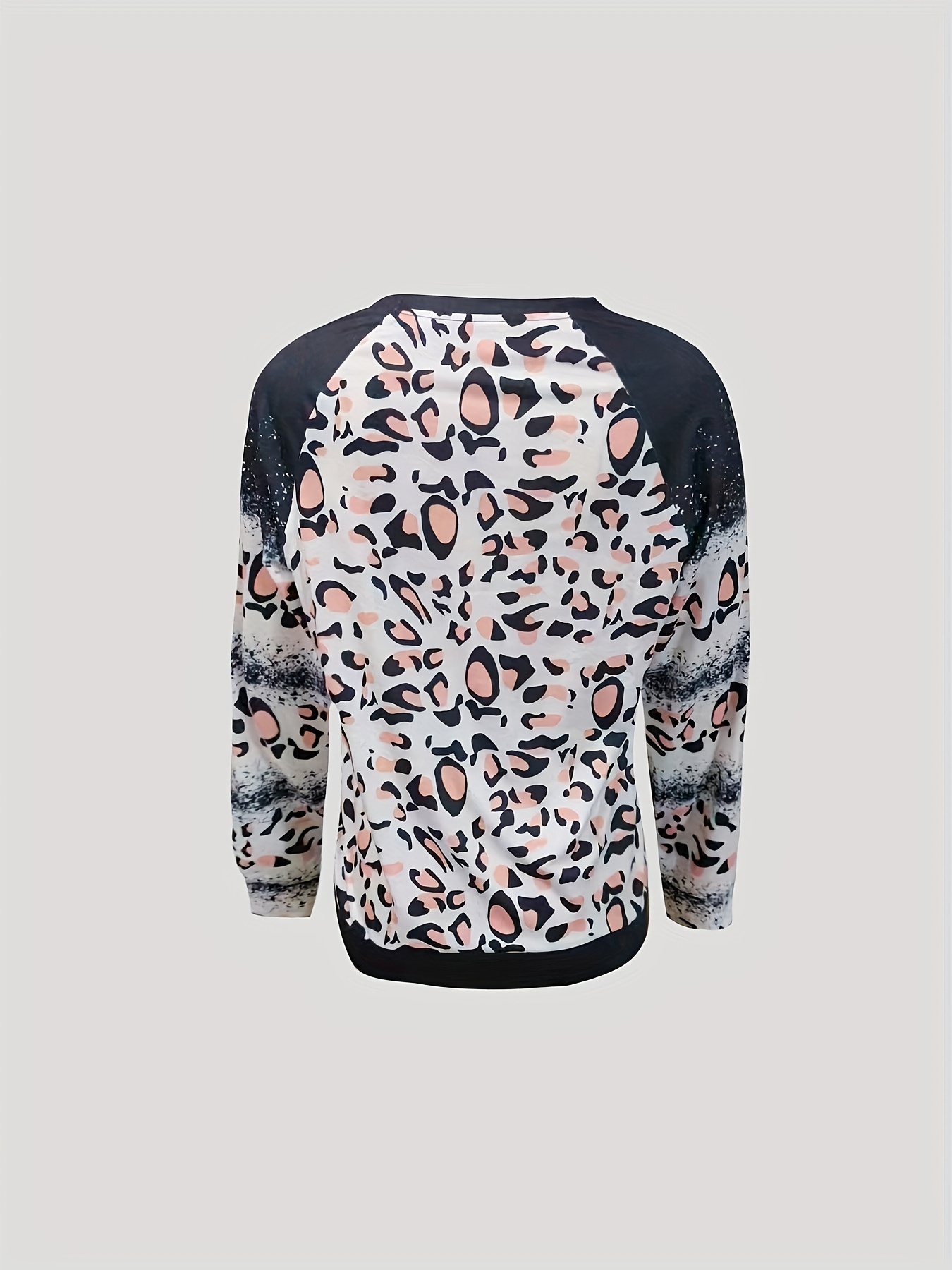 Leopard Print Heart Black and Gray Animal Print Sweatshirt