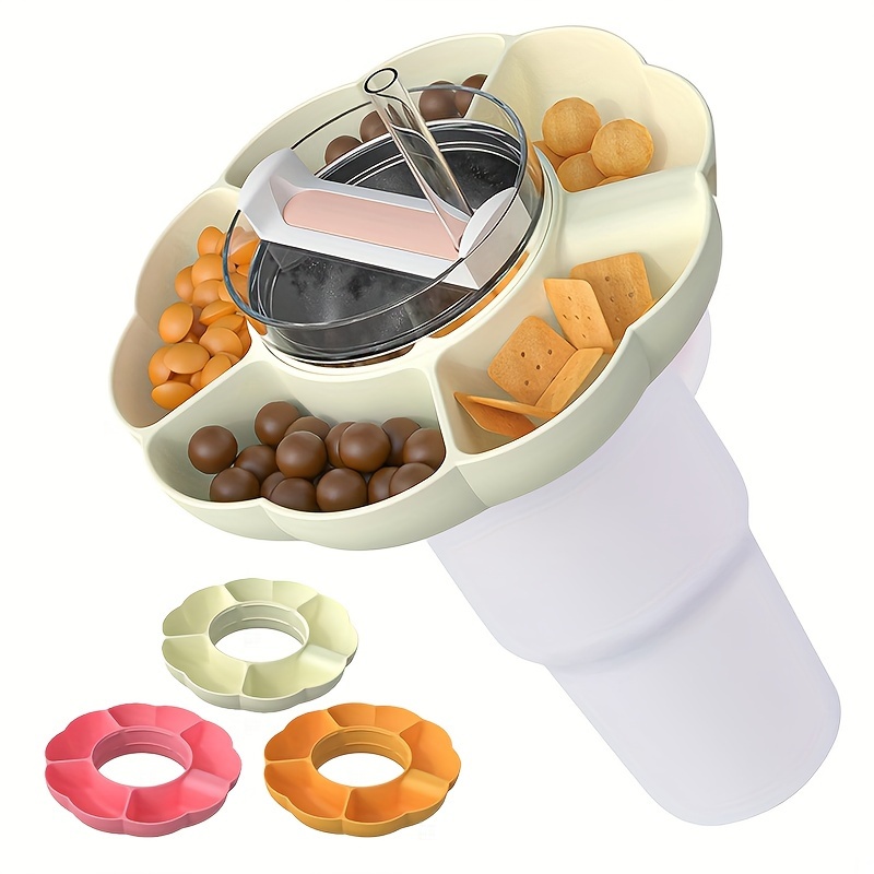 Snack Bowl for Stanley 40 oz Tumbler, Reusable Snack Storage Top Ring Candy  Tray Nuts Platter