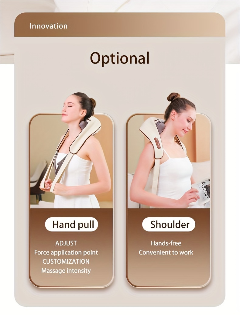 1pc Neck Massager Shiatsu Back Neck Massager With Hot - Temu