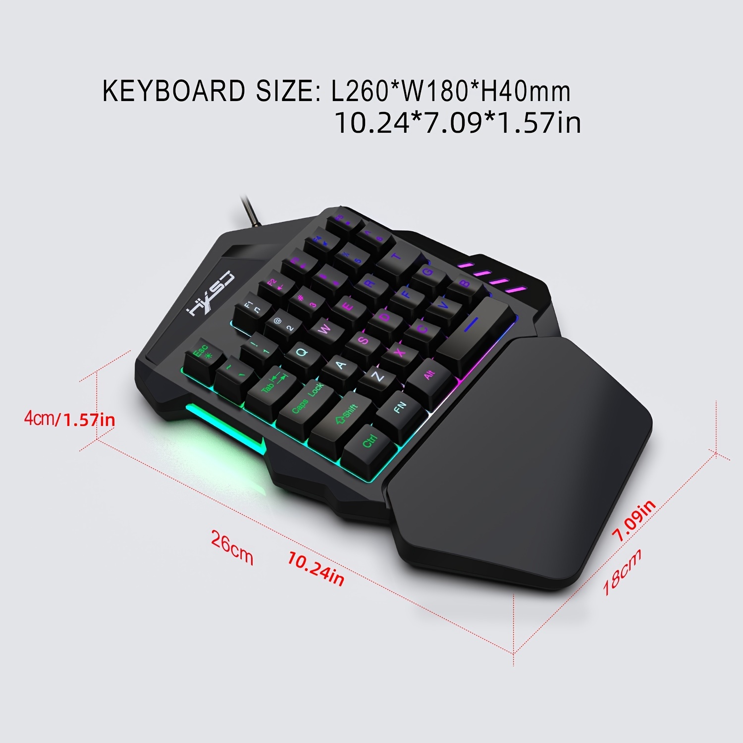 Gaming Keyboard One handed Tastiera Gioco Portatile A Mano - Temu