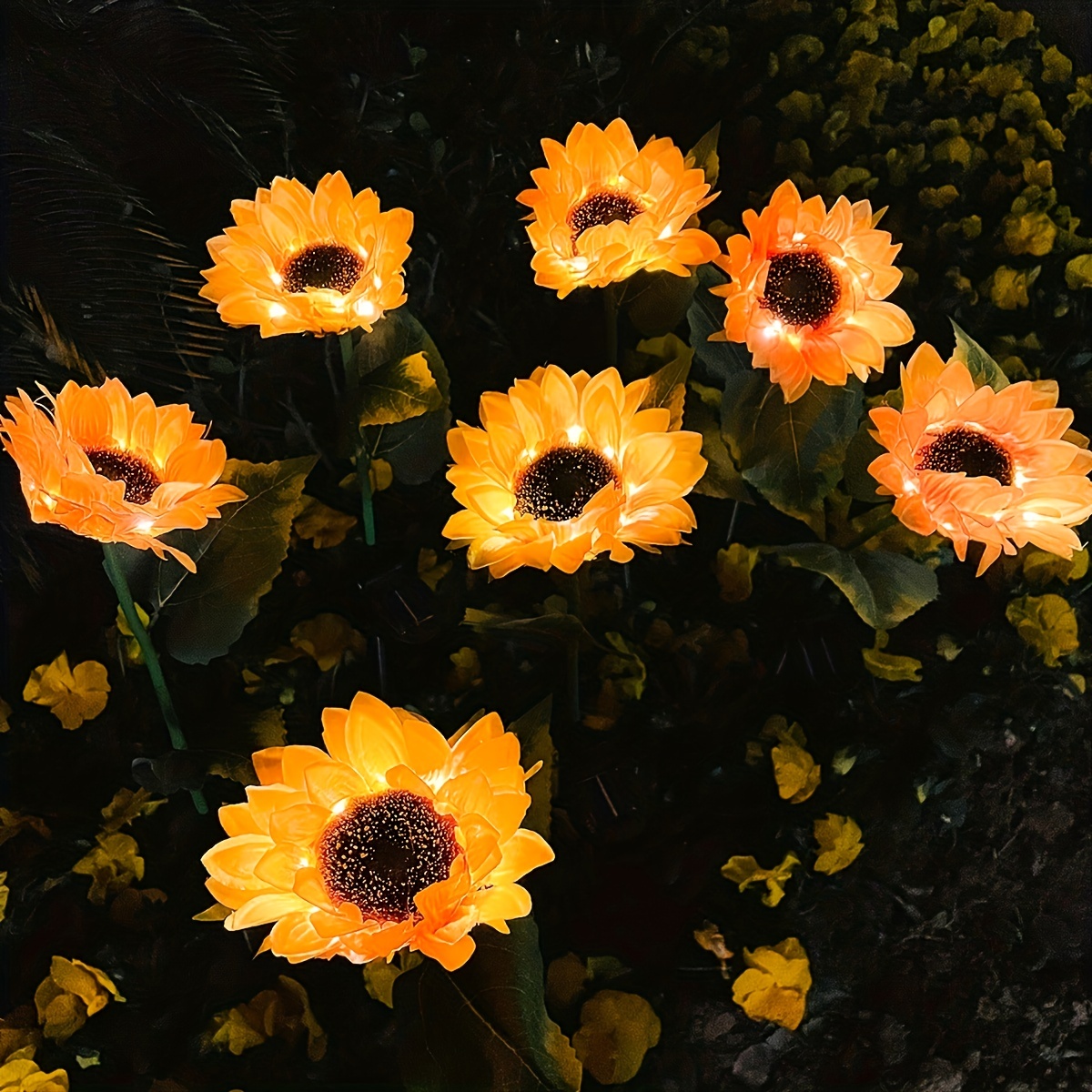 2pcs Luz Solar Jardín Girasol Luz Decorativa Led Iluminación - Temu