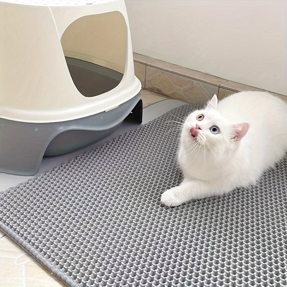 Double Layer Cat Litter Trapping Mat, Non-slip Anti-splashing Cat Litter  Box Mat, Easy To Clean Leak Proof Cat Cleaning Mat - Temu