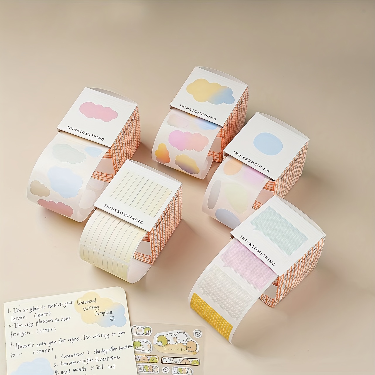 1pc Cloud Shaped Colorful Combination Sticky Note, Pet Waterproof