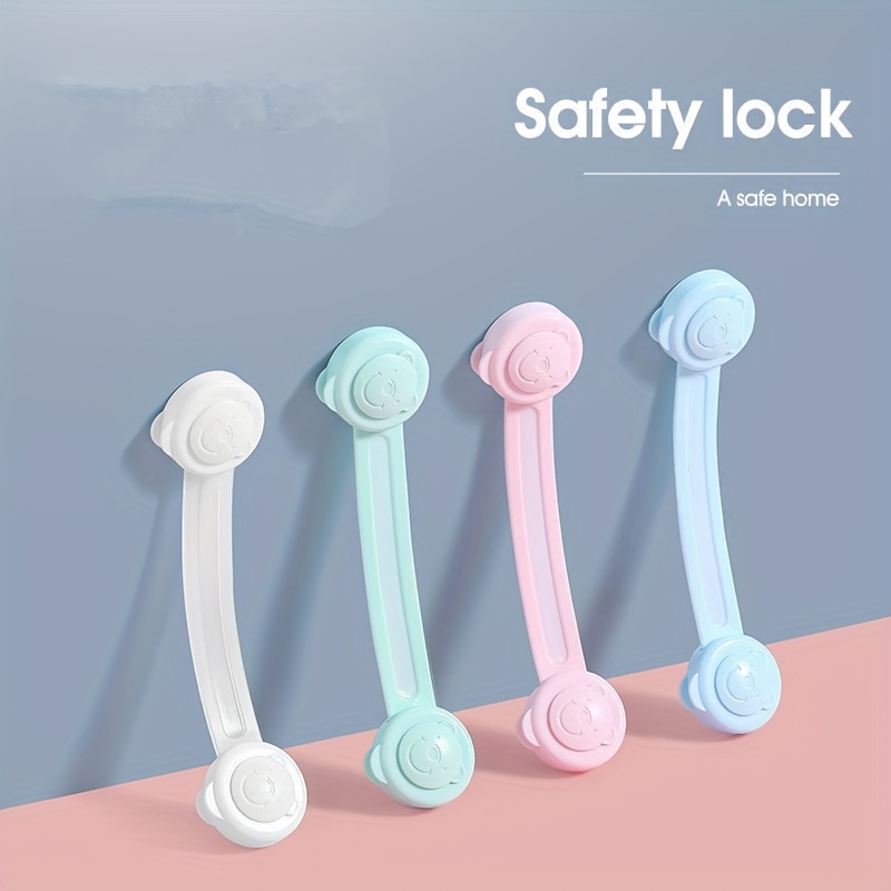 4pcs Multi-functional Safety Locks With Smiling Face Pattern And