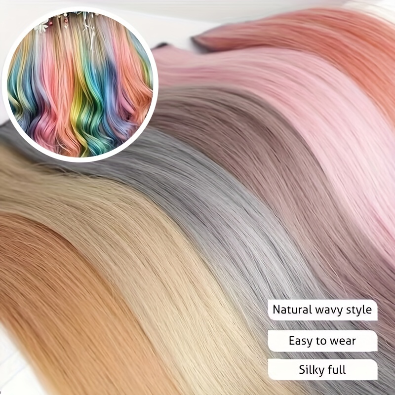 10 Colors Extension Hair Clips Polyester Hair Accessories - Temu