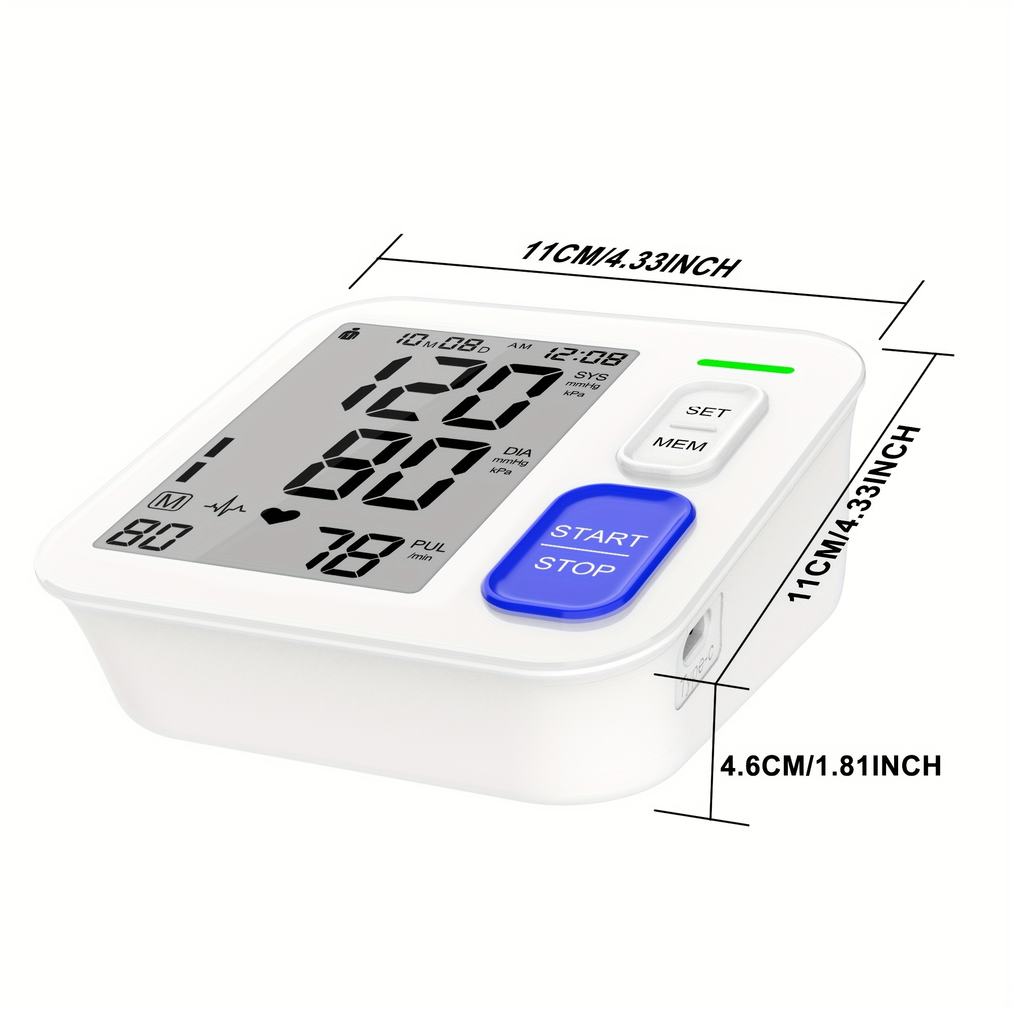 Accurate Blood Pressure Monitors For Home Use, Adjustable Large