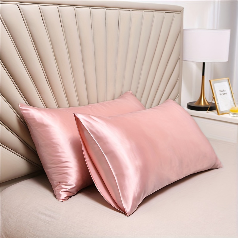 2pcs satin pillowcase without pillow core soft breathable pillow covers   envelope pillow protector for bedroom sofa home decor details 9