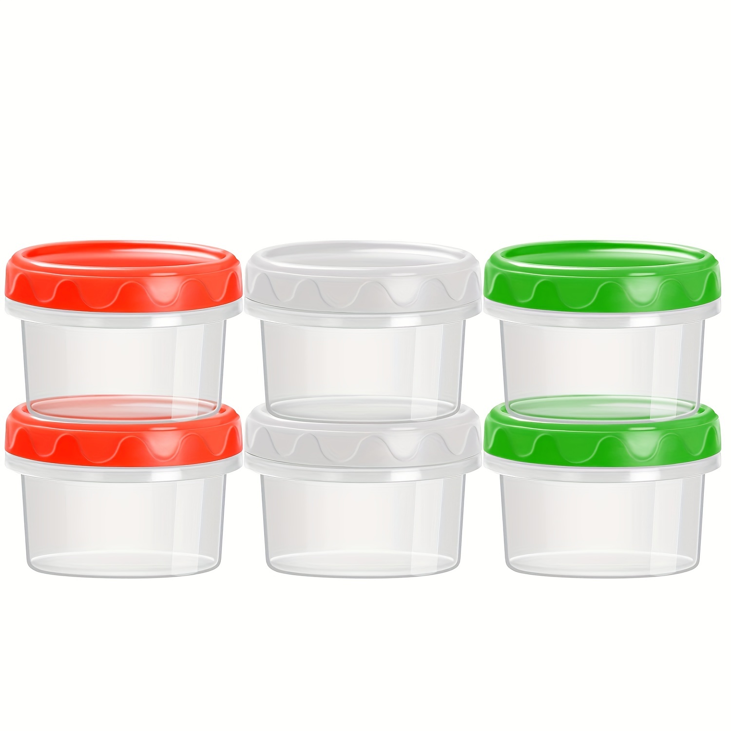 Reusable Small Plastic Containers With Screw Lids, Salad Dressing