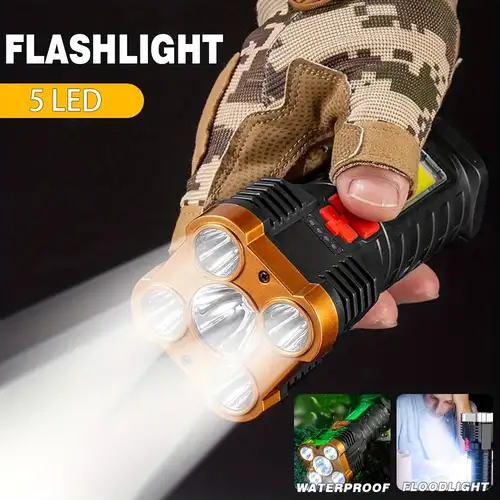 Mini Portable Led Bright Flashlight: Water resistant Usb - Temu