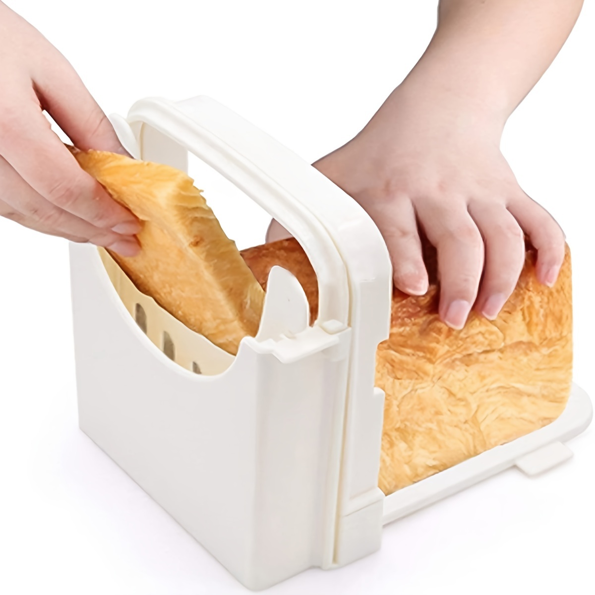 Bread Slicer Guide, Adjustable Foldable Cutting Board for Homemade Bread,  Cake, Sandwich, Toast, Loaf, and Bagel - Compact Cutter Mold for Thin or  Thick Slices, Adjustable Foldable Bread Slicer Guide Cutting Board
