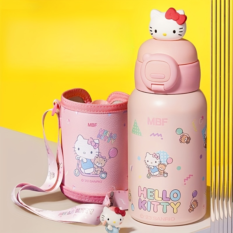 Hello Kitty Thermos Cup simpatica bottiglia d'acqua portatile tazza  sottovuoto tazza rimbalzante tazza per bicchieri in acciaio inossidabile  tazza per acqua termica regali